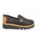 MAMMAMİA D24YA-3415 KALIN TABAN DERİ KADIN LOAFER AYAKKABI